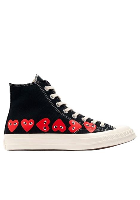 chuck 70 multi hearts sneakers unisex black COMME DES GARÇONS PLAY X CONVERSE | AZ-K127-0011